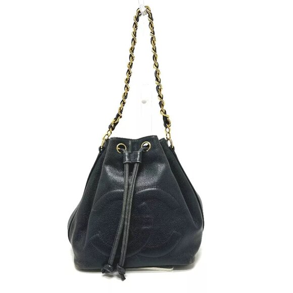 CHANEL CC Mark drawstring purse Crossbody Chain Hand Bag - Picture 1 of 13